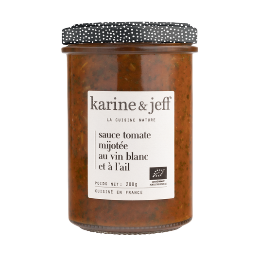 Sauce tomate mijotée au vin blanc et à l'ail - 1