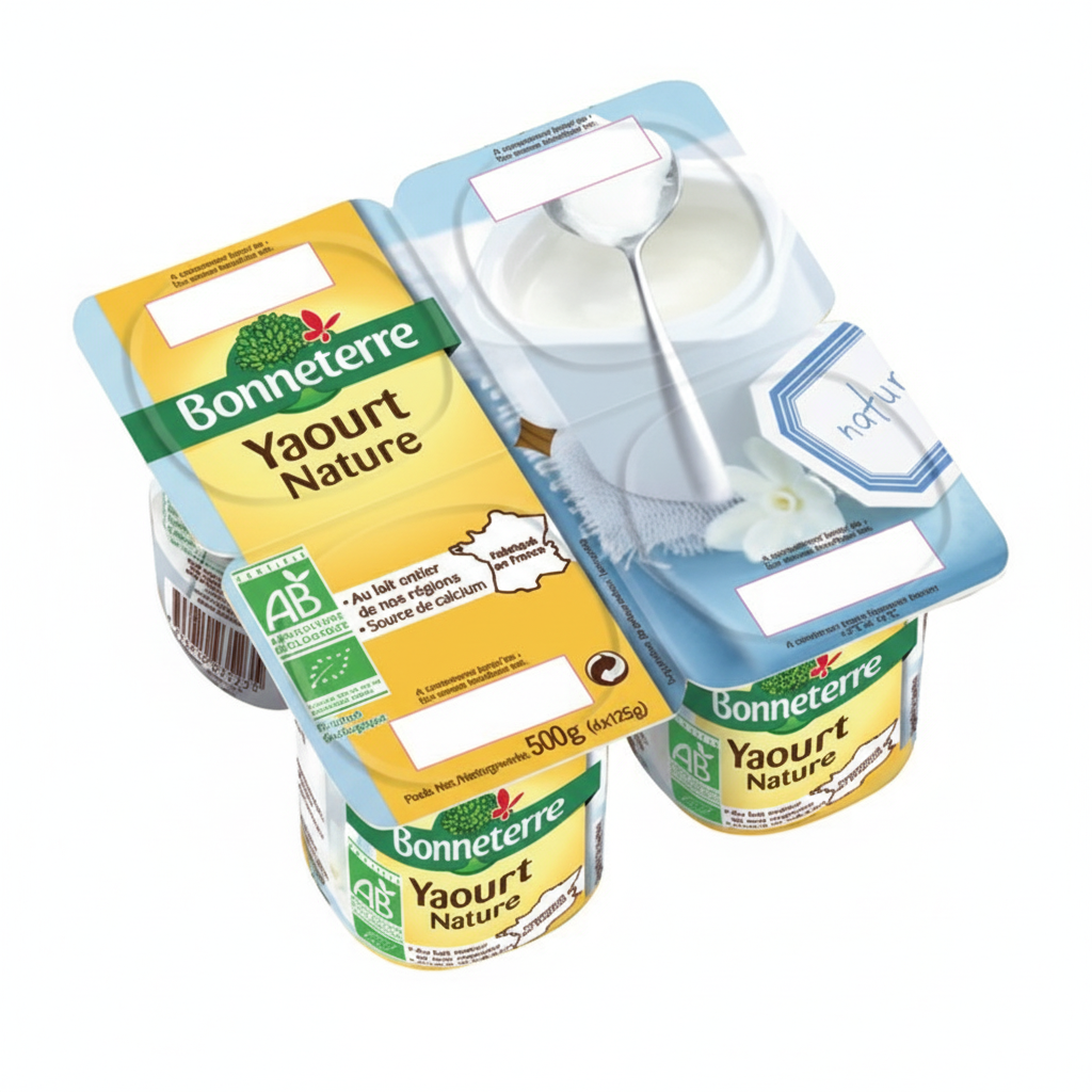BONNETERRE -- Yaourt nature 4x125g