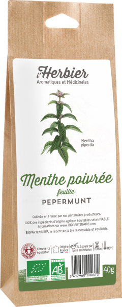 Feuilles de menthe poivrée bio - 1